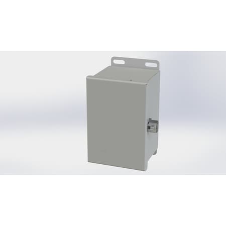Saginaw Control & Engineering Screw Clamps Electrical Enclosures, 6.13 in H, 4 in D, 4 in W, NEMA 3R, 4, 12, 13, Carbon Steel SCE-6044CHNF